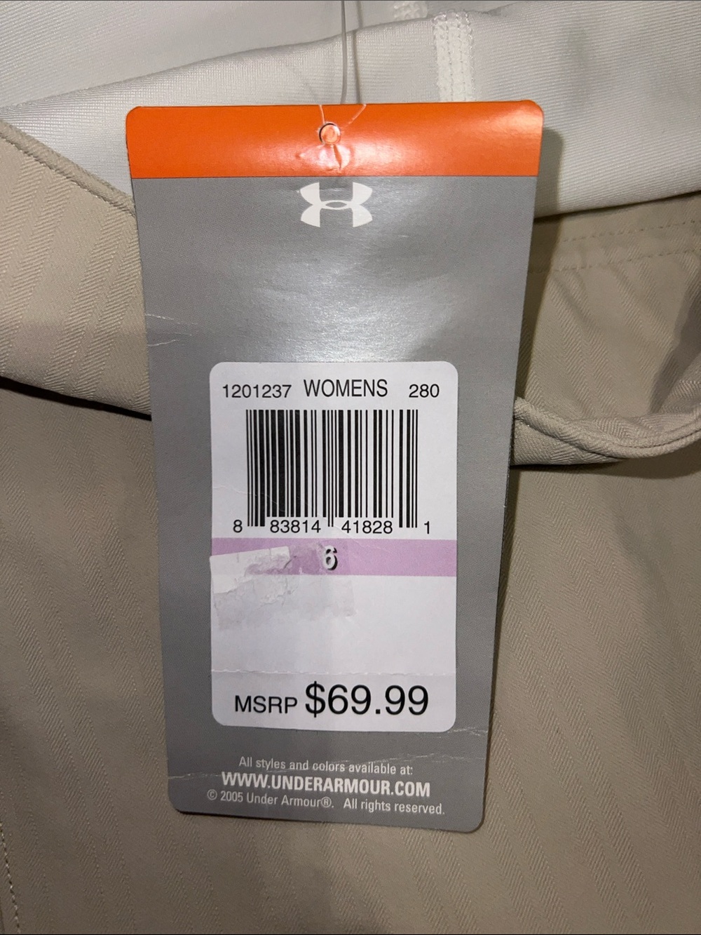 NWT! Under Armour Relaxed Fit Khaki Performance Golf Skort size 6! - Picture 5 of 16